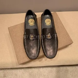 Versace Chain Reaction Medusa-Buckle 巴蒂娜黑乐福鞋