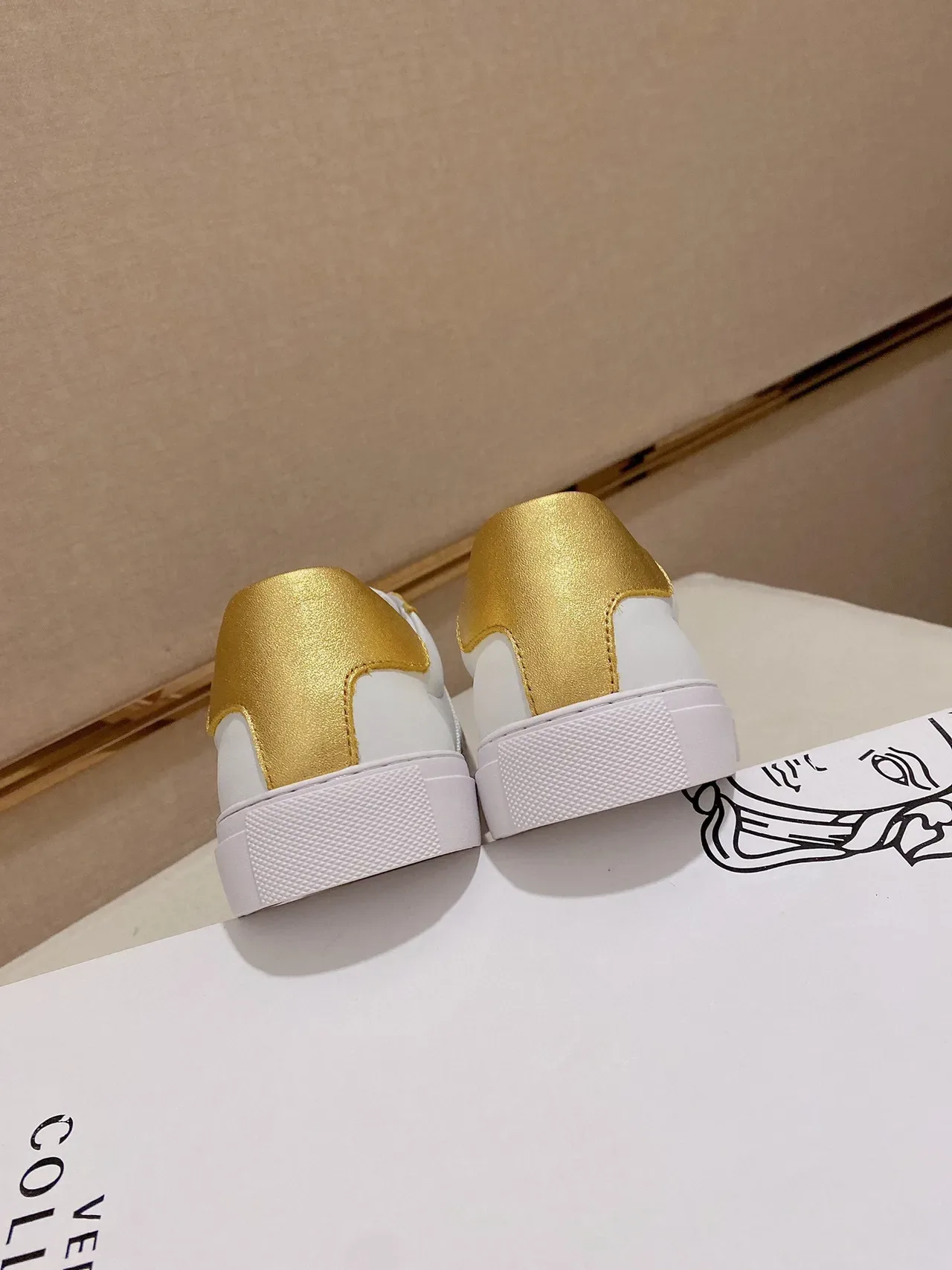 Versace Chain Reaction White and Gold Lifestyle Sneakers 2
