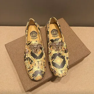 Versace Greca Odissea impressão barroca Medusa mocassins