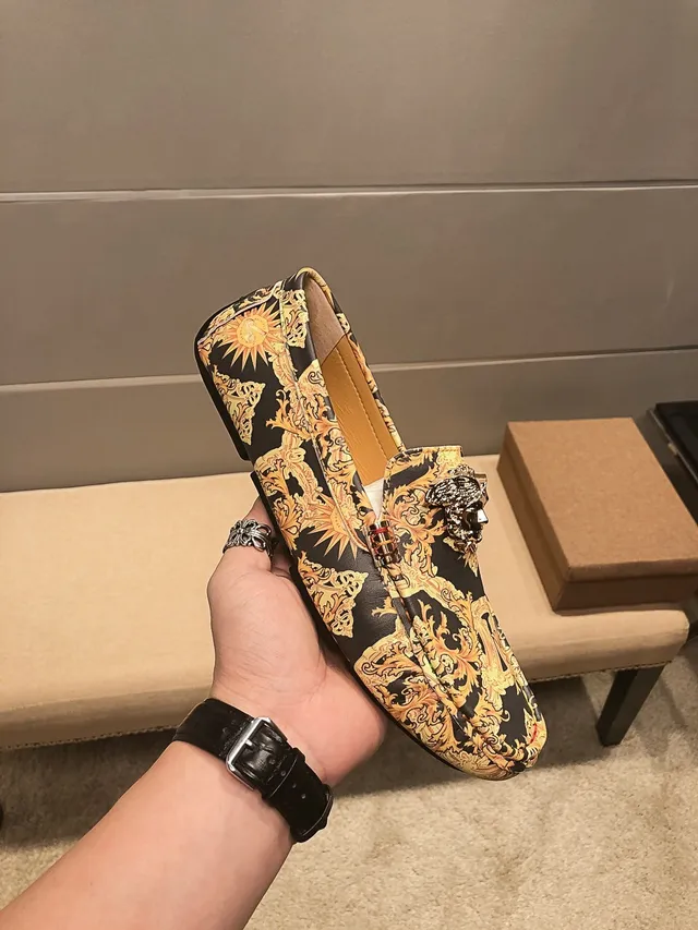 Versace Greca Odissea impression baroque Medusa mocassins 9