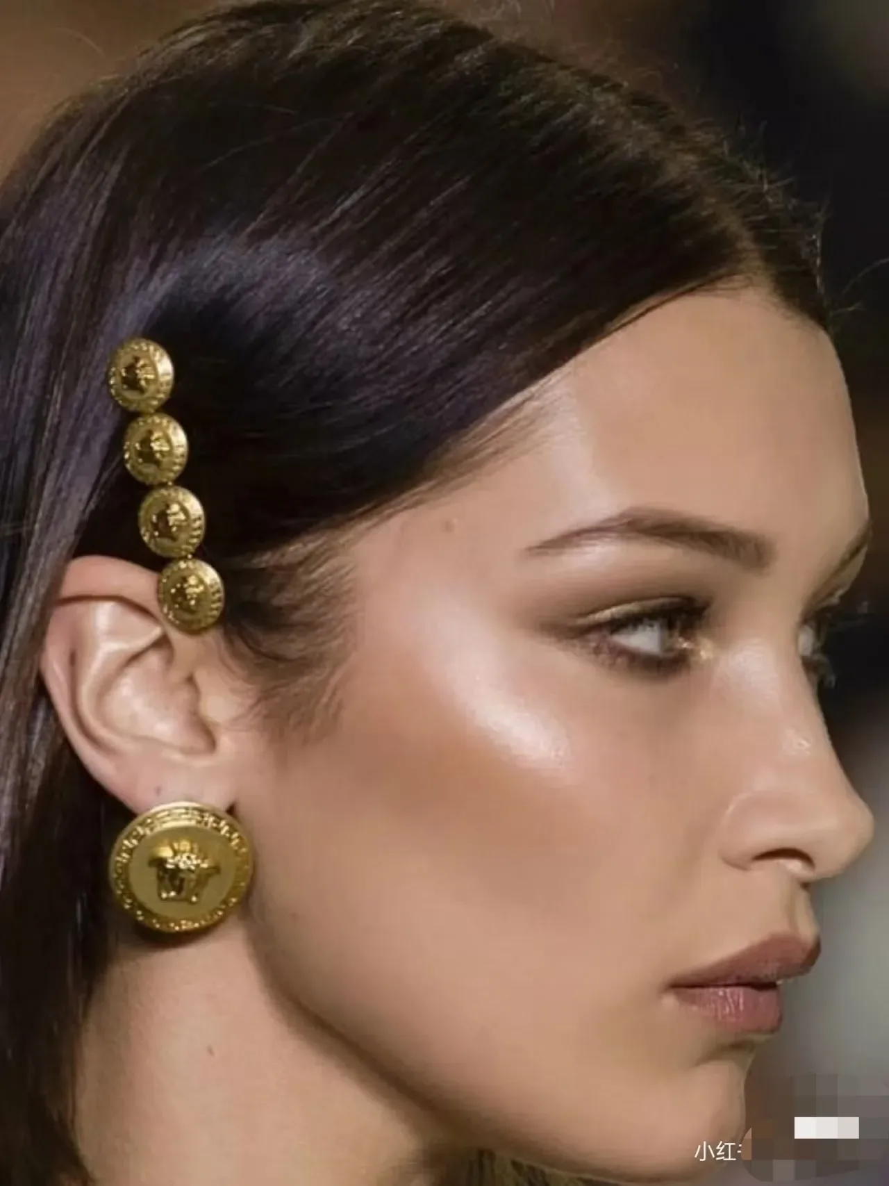 Versace Greca Odissea Gold-Tone Medusa Stud Earrings 2