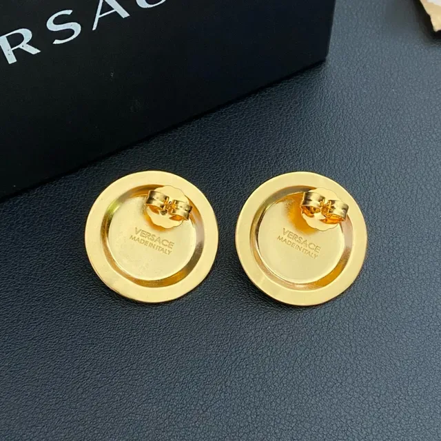 Versace Greca Odissea Gold-Tone Medusa Stud Earrings 4