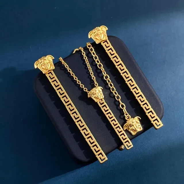 Versace Medusa Bar Greca पेंडेंट नेकलेस 6