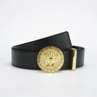 Versace Medusa Greca Odissea Cinto de couro preto