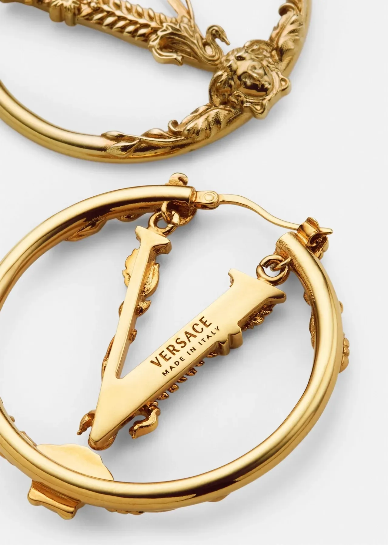 Versace Medusa Hoop Gold Earrings 2