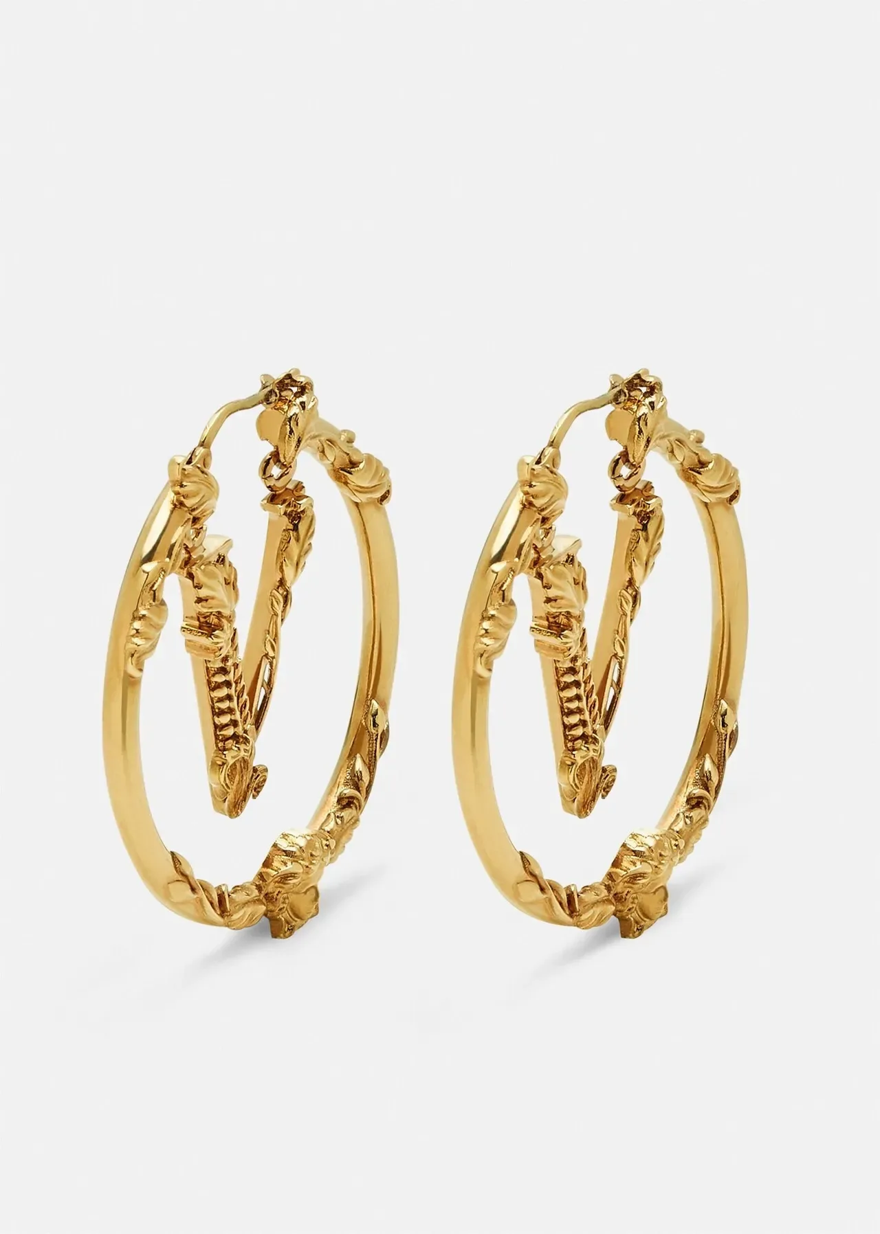 Versace Medusa Hoop Gold Earrings 3