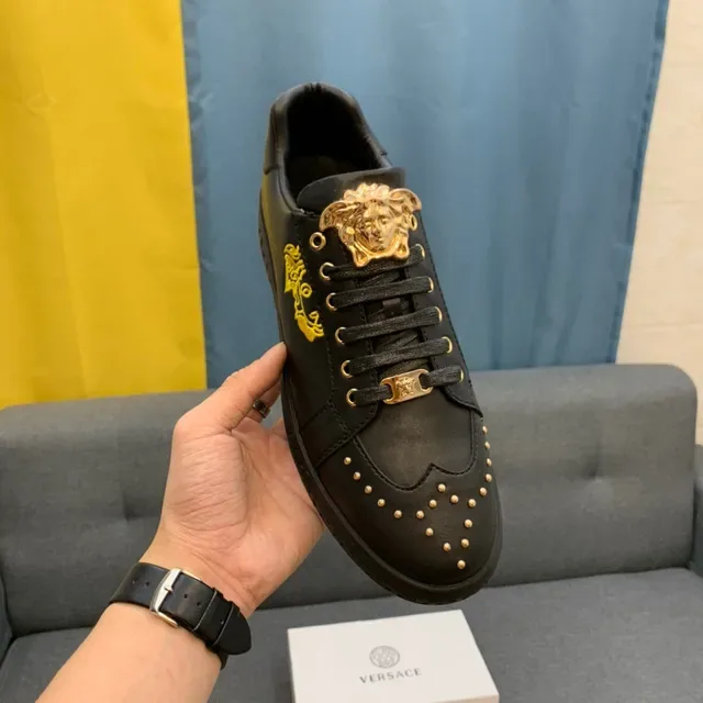 Versace Odissea Gold Medusa Leather Lifestyle Sneakers 5
