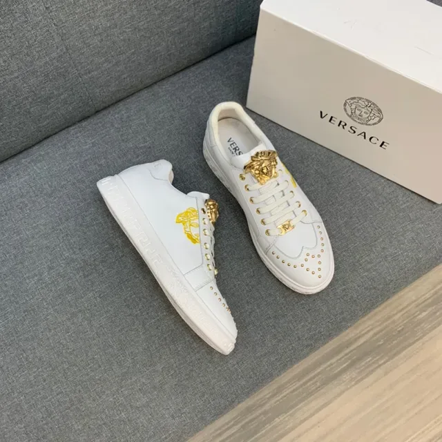 Versace Odissea Gold Medusa Leather Lifestyle Sneakers 14