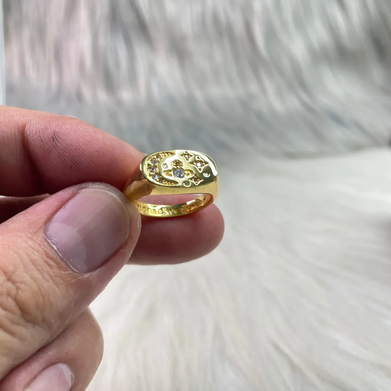 Vivienne Westwood Orb Signet Ring 银色与金色水晶搪瓷戒指 4