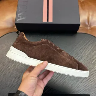 Zegna ब्राउन सूड लाइफस्टाइल स्नीकर