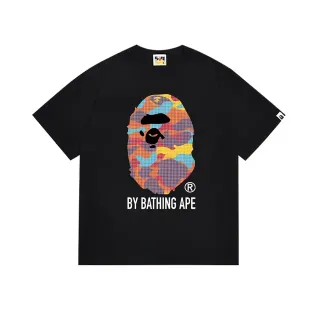 تي شيرت أسود A Bathing Ape ABC Camo رأس قرد مبكسل