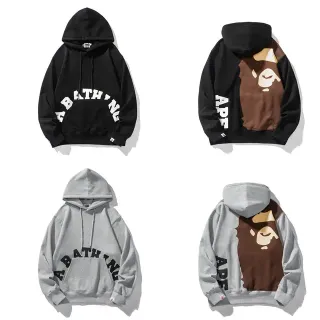 A Bathing Ape Arched Logo Black Oversized Hoodie