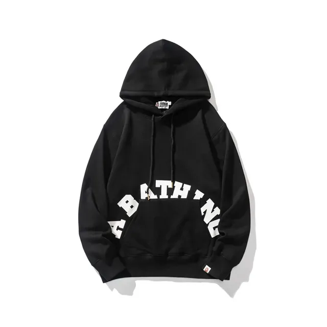 A Bathing Ape Logo Arqué Noir Oversized Hoodie 4