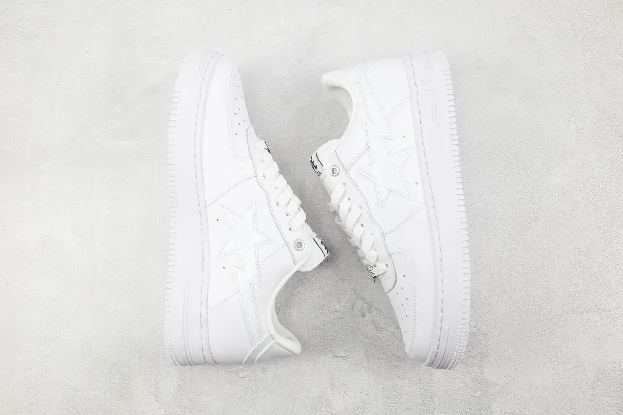 A Bathing Ape BAPE STA All-White Lifestyle Sneakers 2