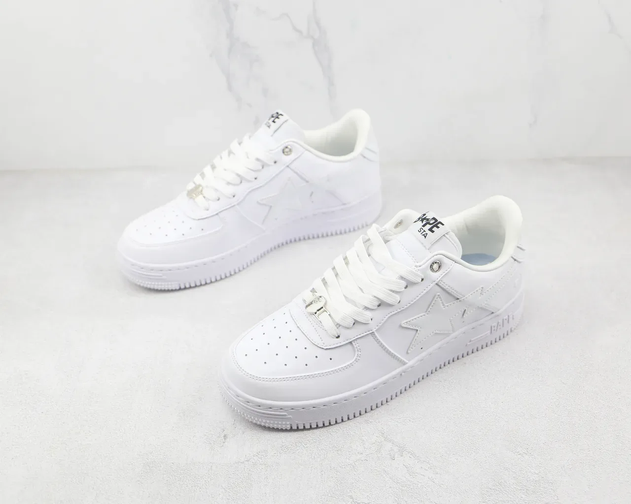A Bathing Ape BAPE STA All-White Lifestyle Sneakers 4