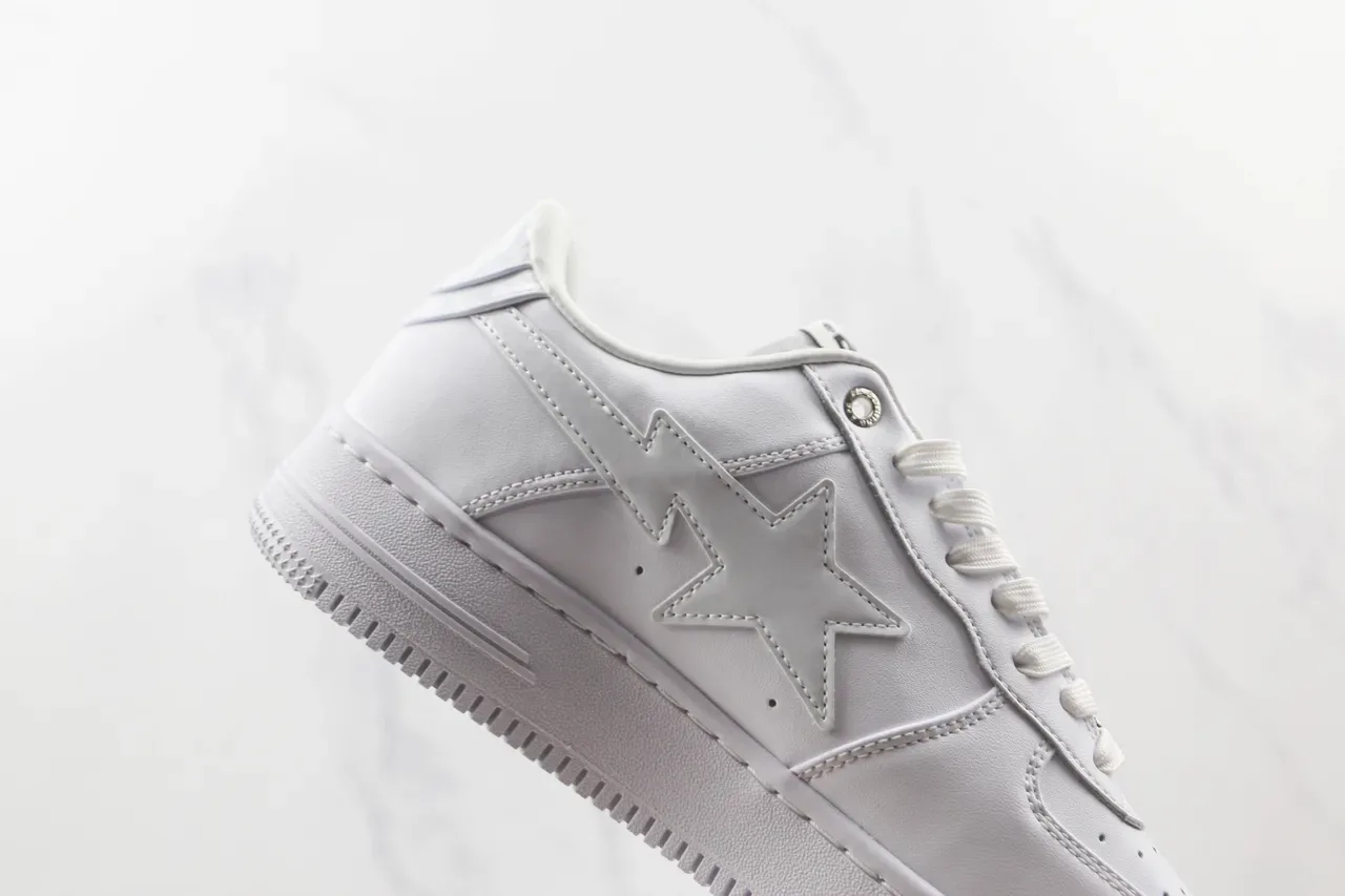 A Bathing Ape BAPE STA All-White Lifestyle Sneakers 5