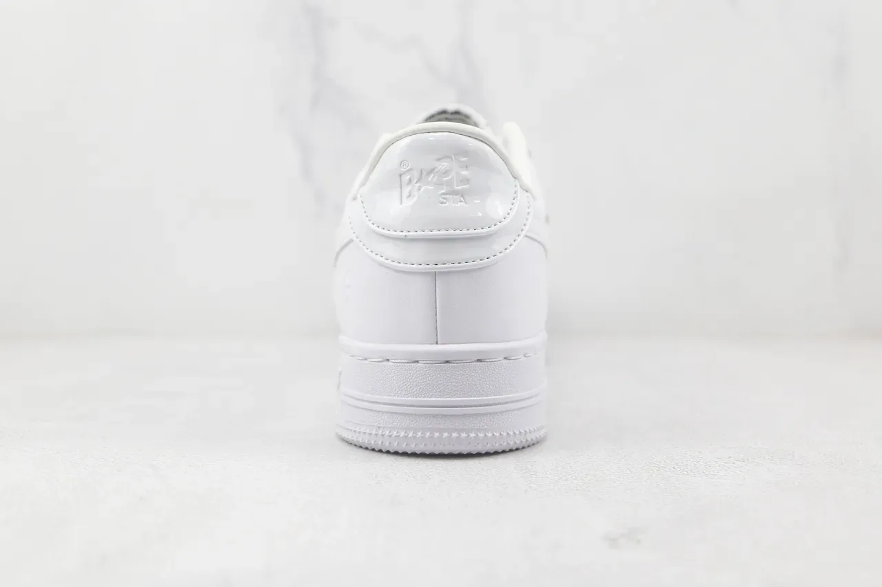 A Bathing Ape BAPE STA All-White Lifestyle Sneakers 9