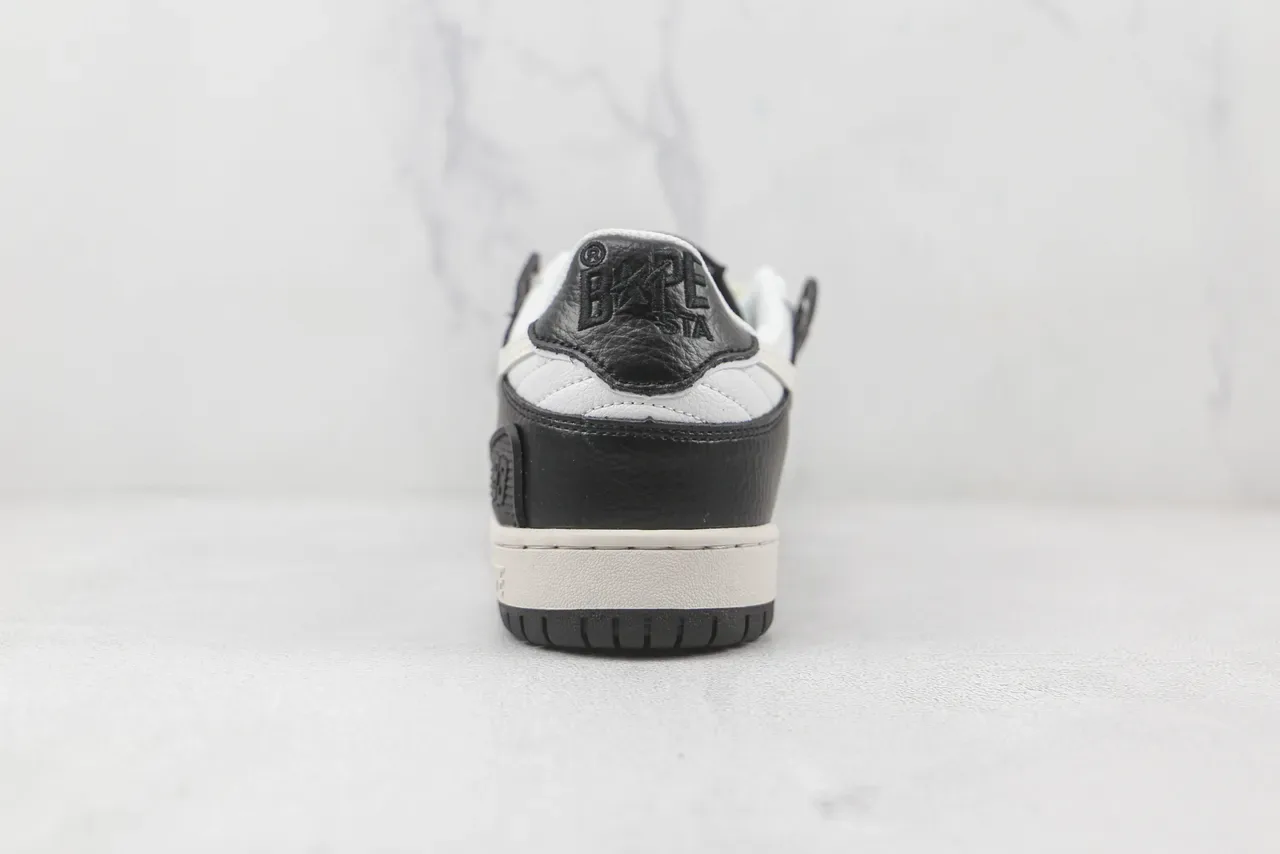 A Bathing Ape BAPE STA أحذية رياضية أسلوب حياة أسود أبيض كامو 9