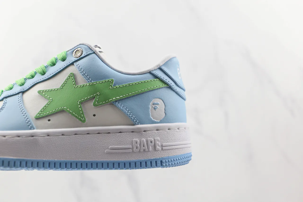 A Bathing Ape BAPE STA Light Blue Green Star Lifestyle Sneakers 7