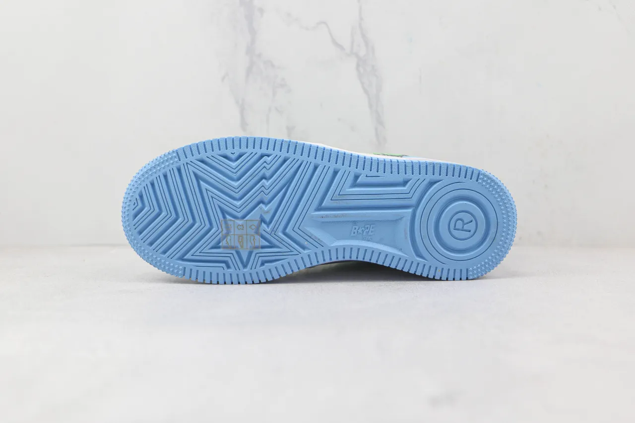 A Bathing Ape BAPE STA Light Blue Green Star Lifestyle Sneakers 8