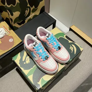 A Bathing Ape BAPE STA Pink White Blue Lifestyle Sneakers