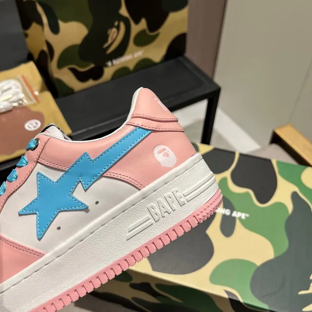 A Bathing Ape BAPE STA Rosa Blanco Azul Zapatillas Lifestyle 3