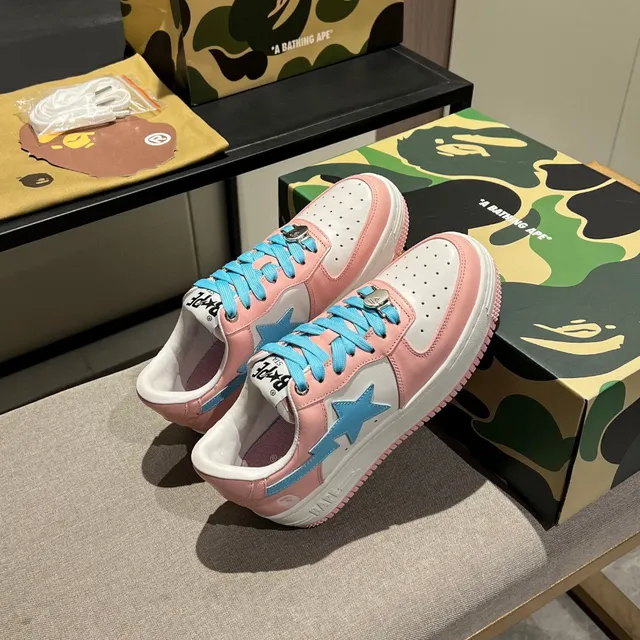 A Bathing Ape BAPE STA Rosa Blanco Azul Zapatillas Lifestyle 9