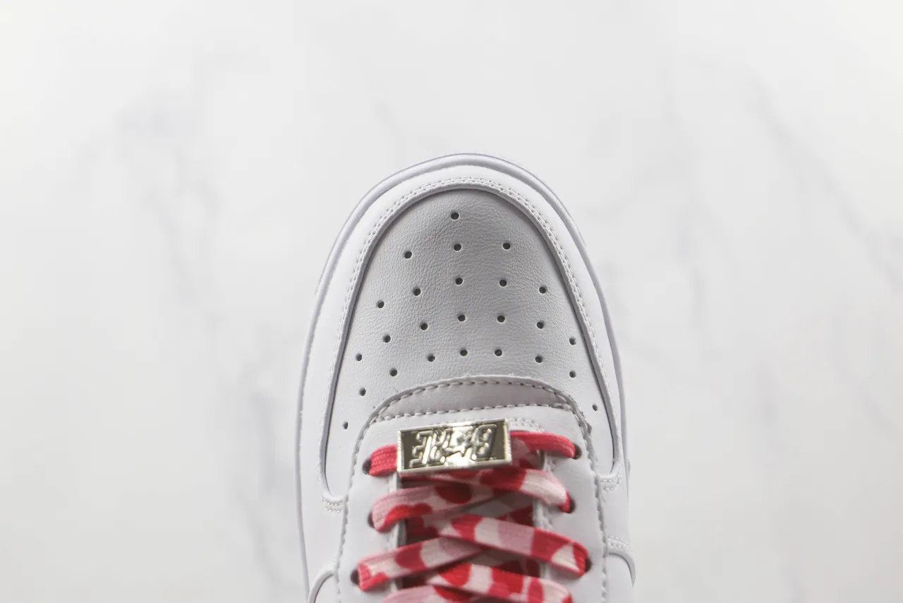 A Bathing Ape BAPE STA أحذية أبيض أحمر كامو لايف ستايل 6