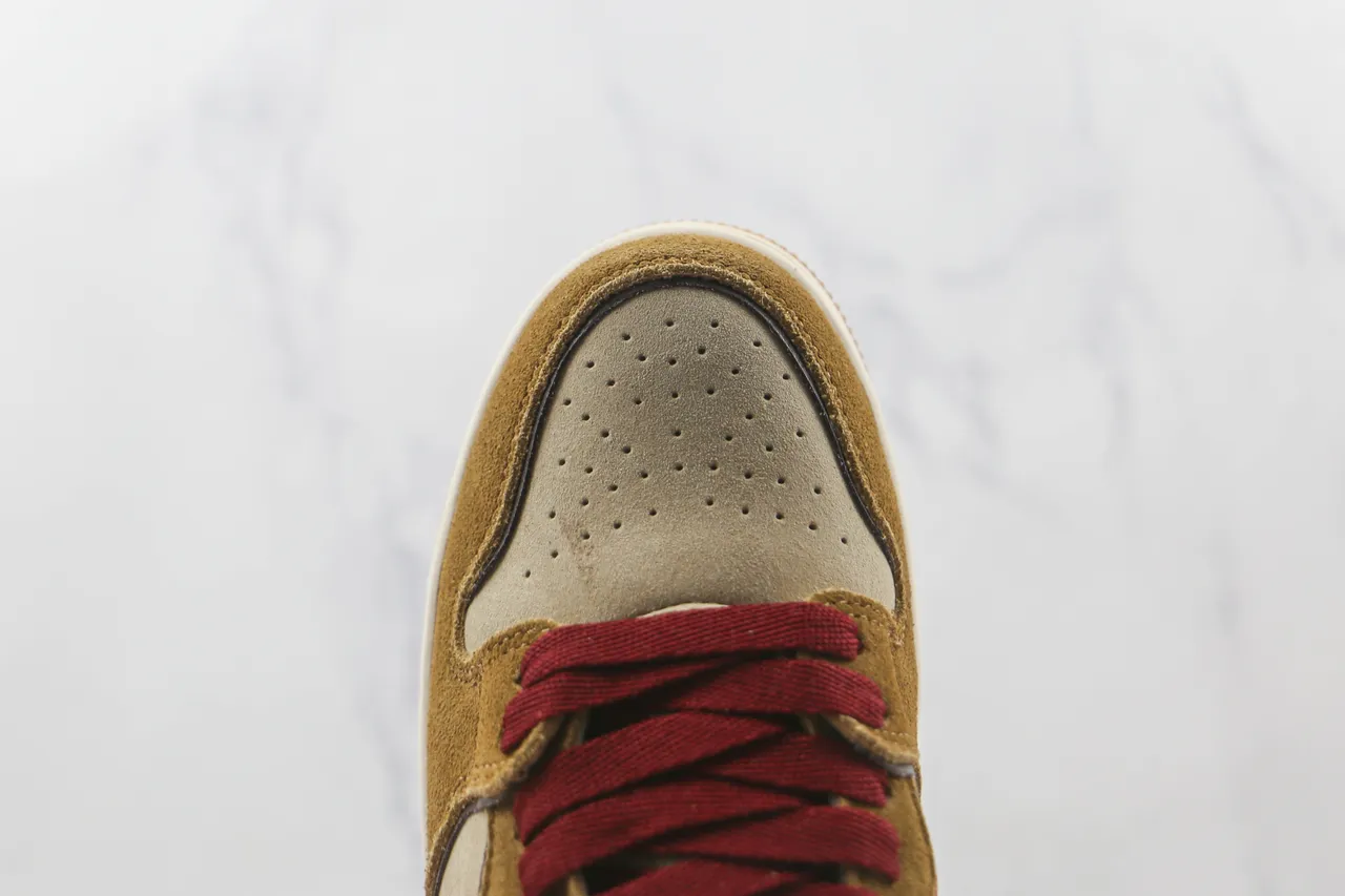 A Bathing Ape Chaussures Skateboard Marron Rouge Daim et Textile Étoile Éclair Graphique 9