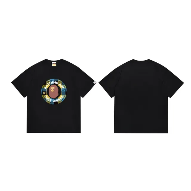 A Bathing Ape Busy Works图案印花黑色T恤 4