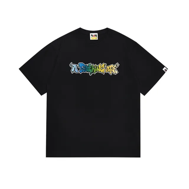 تيشيرت جرافيك بشعار جرافيتي A Bathing Ape 10