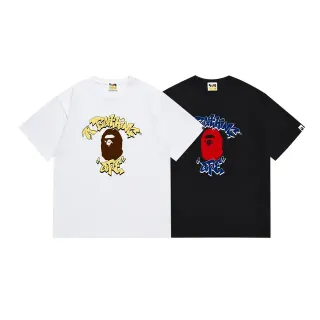 تي شيرت A Bathing Ape بطباعة جرافيك رأس القرد