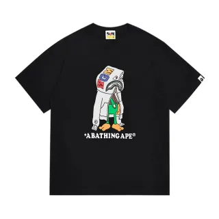 تيشيرت أسود بطباعة جرافيك A Bathing Ape