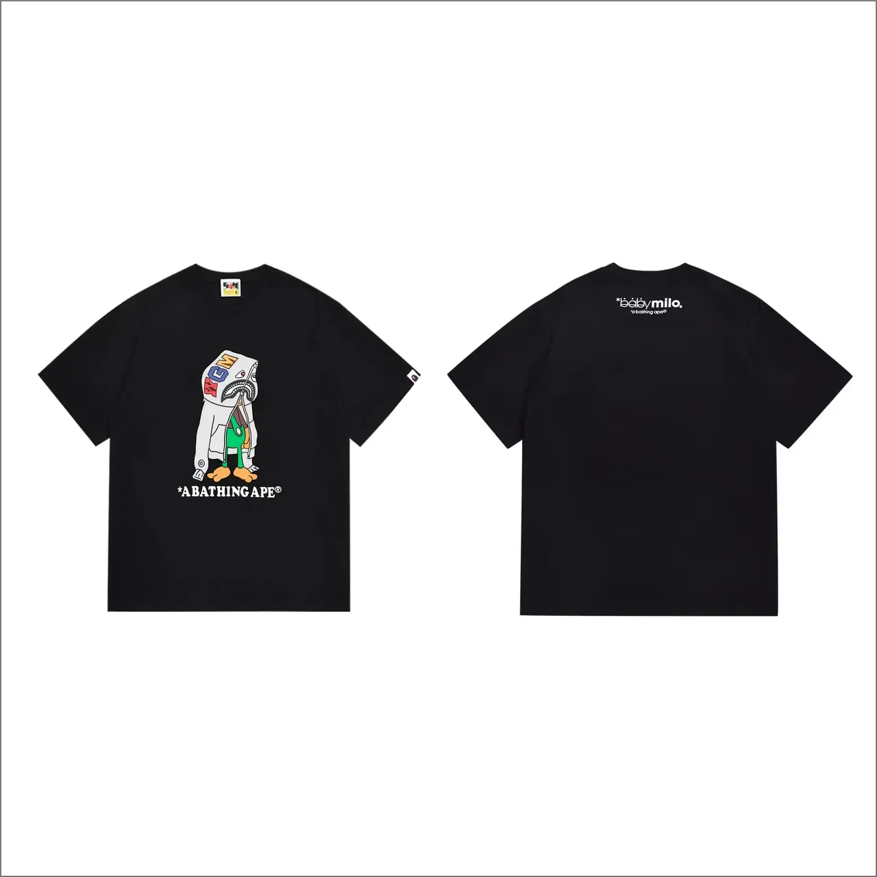 Camiseta negra con estampado gráfico A Bathing Ape 2