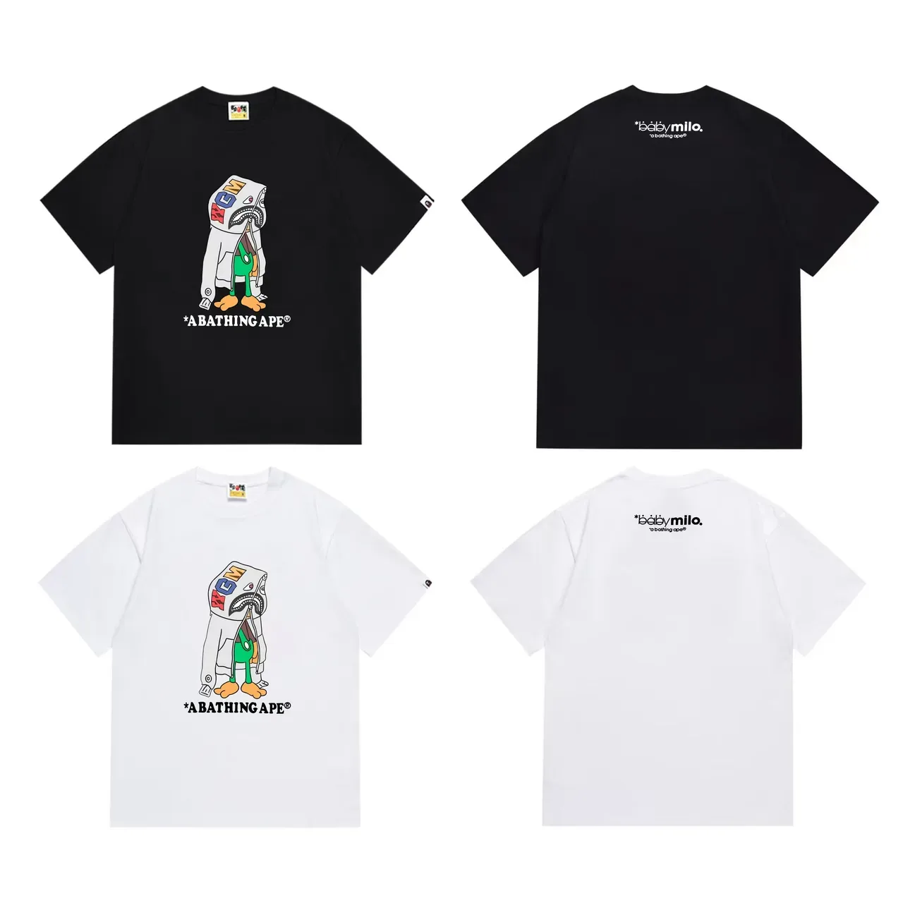 Camiseta negra con estampado gráfico A Bathing Ape 6