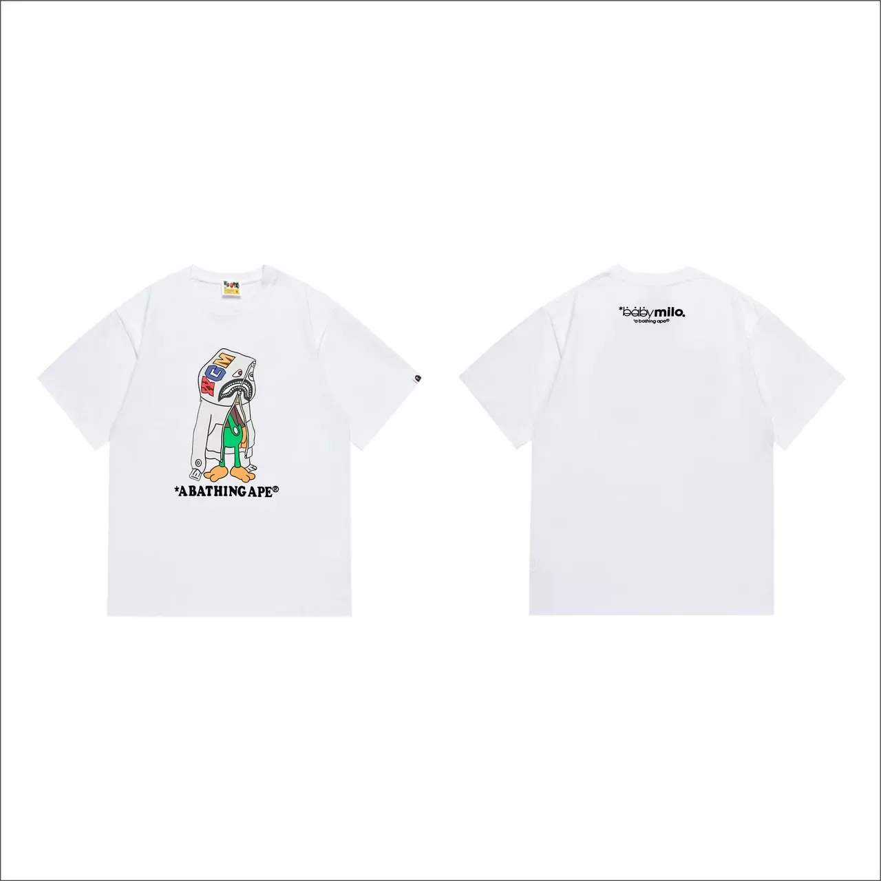 Camiseta negra con estampado gráfico A Bathing Ape 7