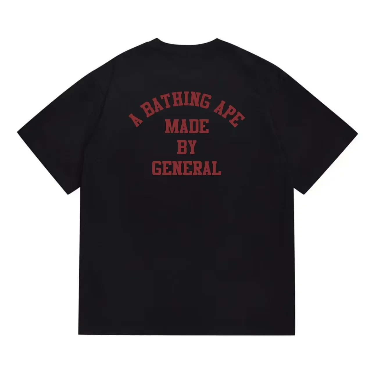 تي شيرت أسود بطباعة جرافيك A Bathing Ape Made by General 4