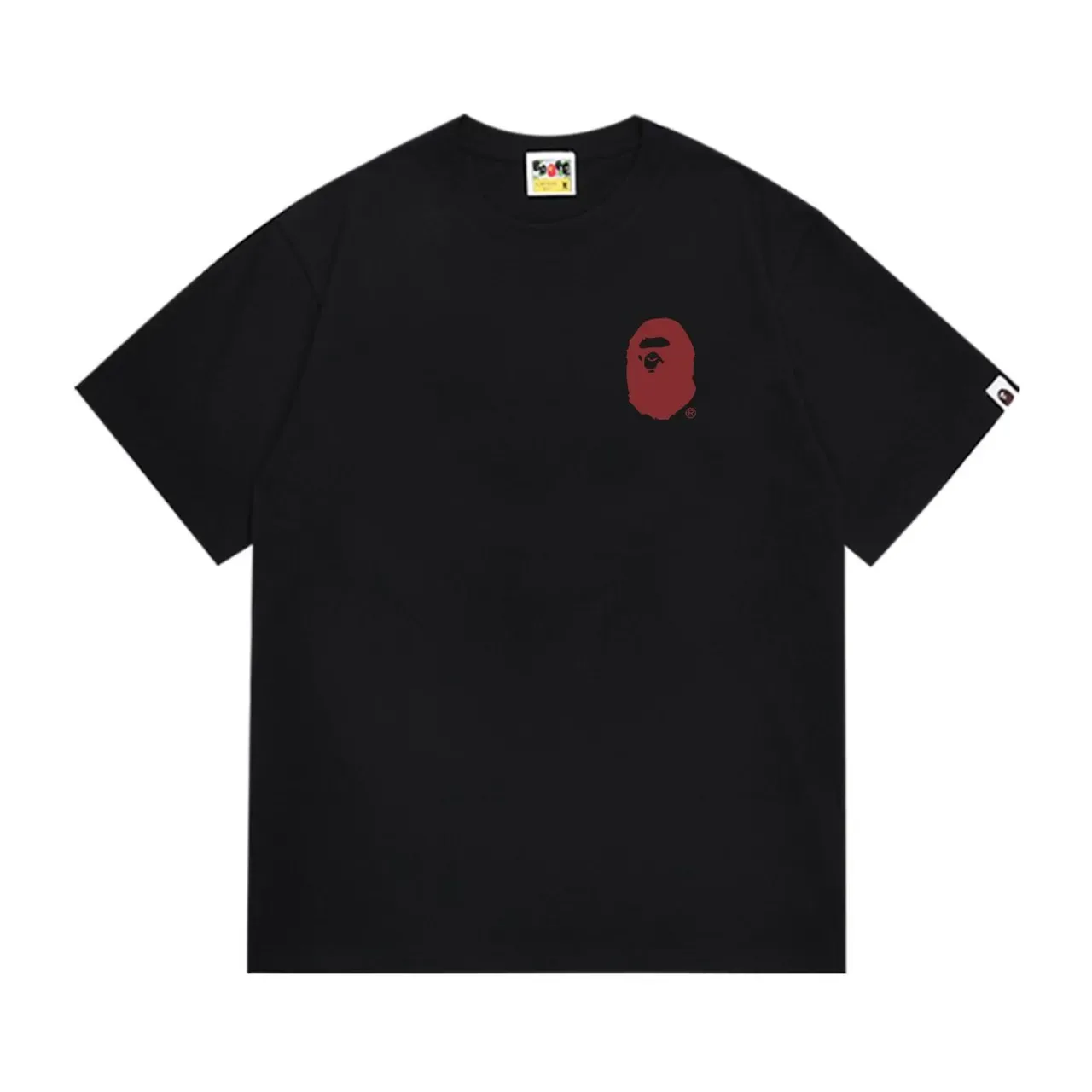 تي شيرت أسود بطباعة جرافيك A Bathing Ape Made by General 5