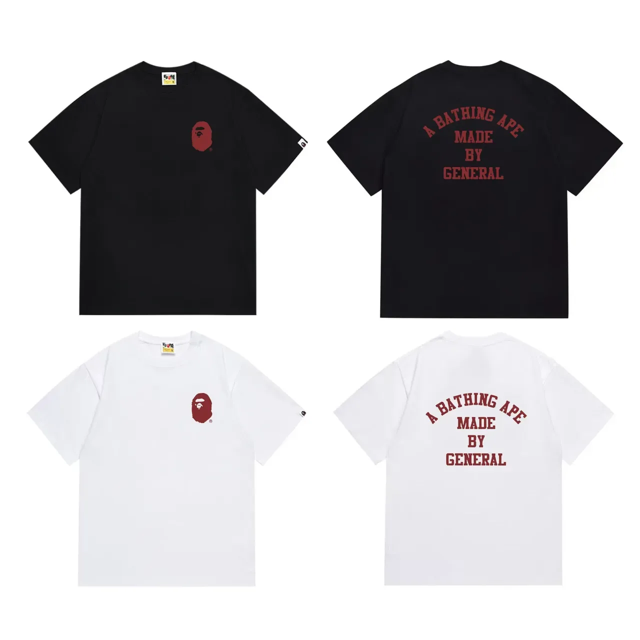تي شيرت أسود بطباعة جرافيك A Bathing Ape Made by General 6
