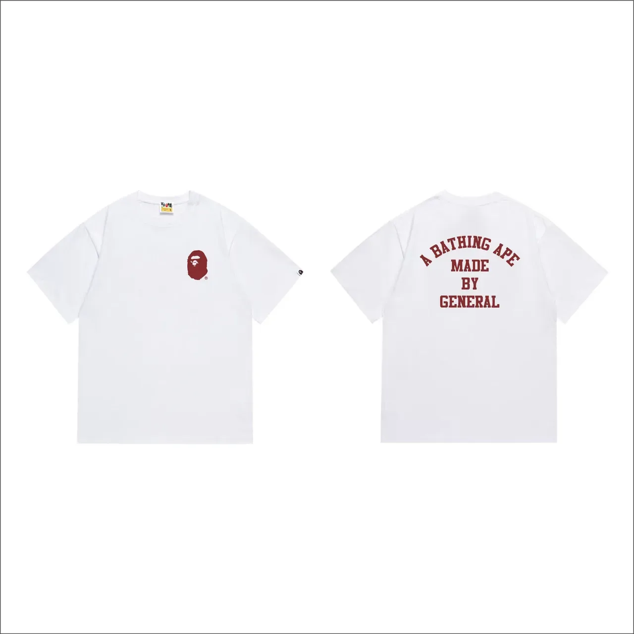 تي شيرت أسود بطباعة جرافيك A Bathing Ape Made by General 7