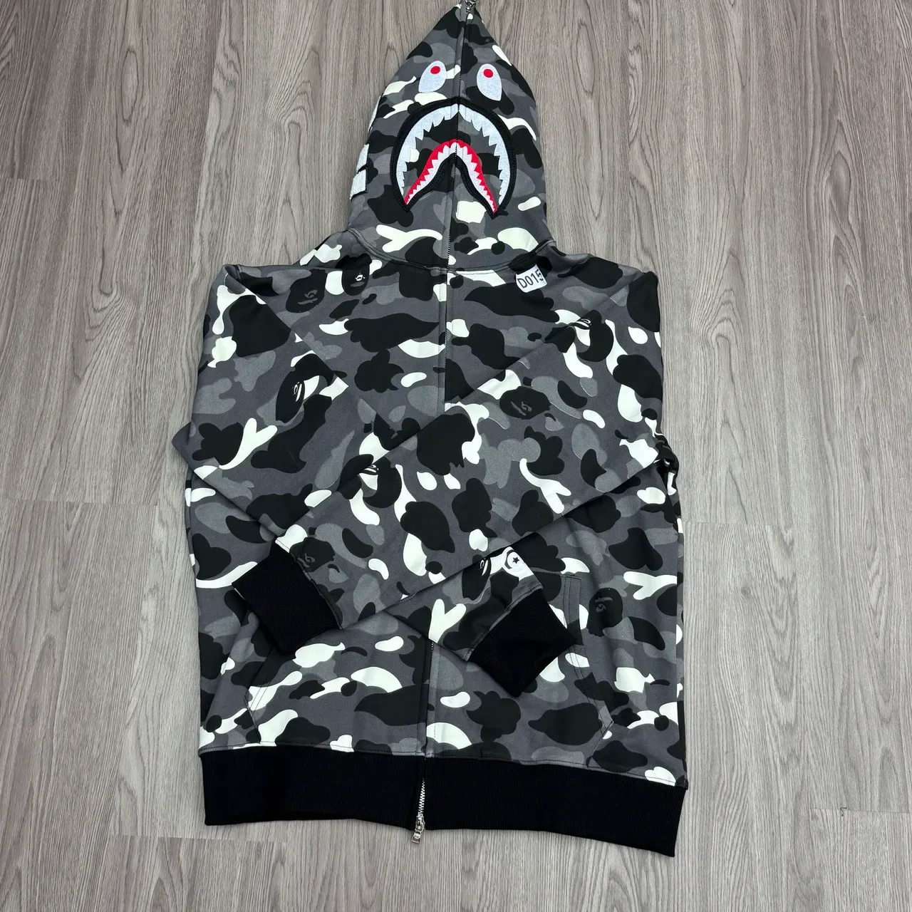 A Bathing Ape Shark 黑白 全拉链连帽卫衣 2