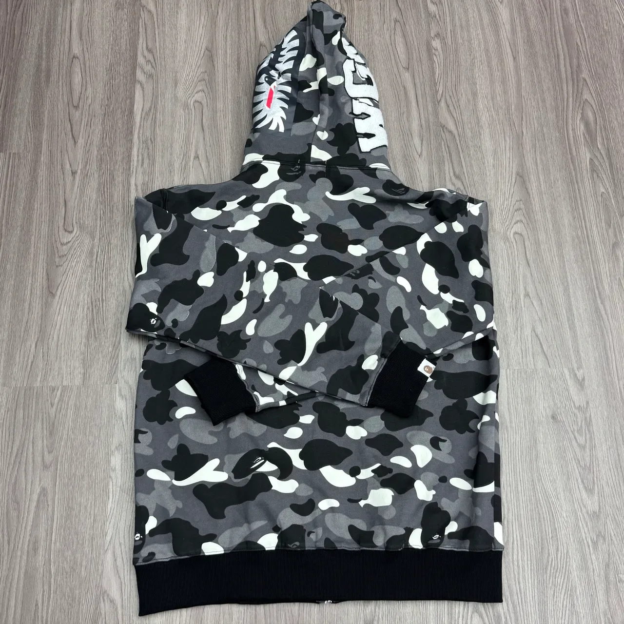 A Bathing Ape Shark 黑白 全拉链连帽卫衣 3