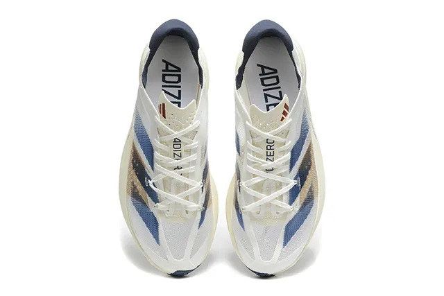 Adidas Adizero Adios Pro 3 أبيض أزرق بيج أحذية جري 2
