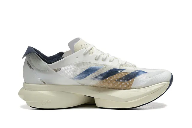 Adidas Adizero Adios Pro 3 أبيض أزرق بيج أحذية جري 5