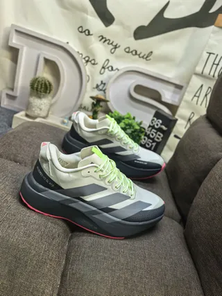 Adidas Adizero Evo SL ATR Off-White Black Neon Green দৌড়ের জুতো 9