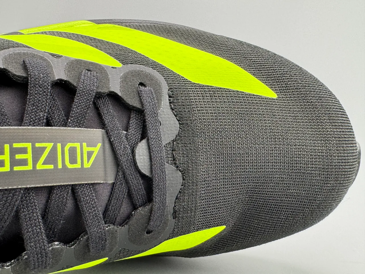 Adidas Adizero Evo SL أسود نيون أصفر أحذية جري 2
