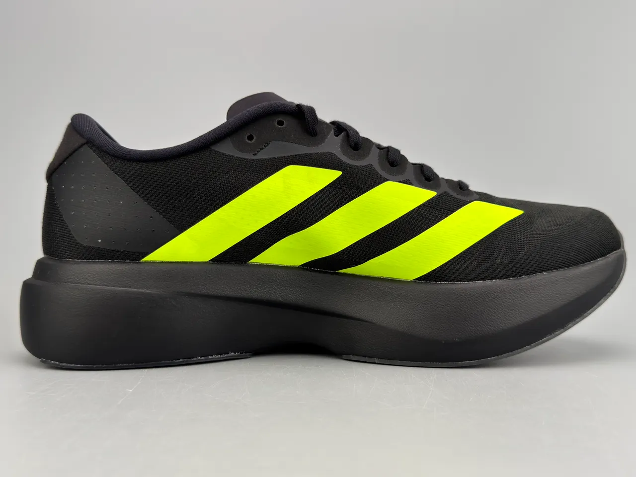 Adidas Adizero Evo SL أسود نيون أصفر أحذية جري 10
