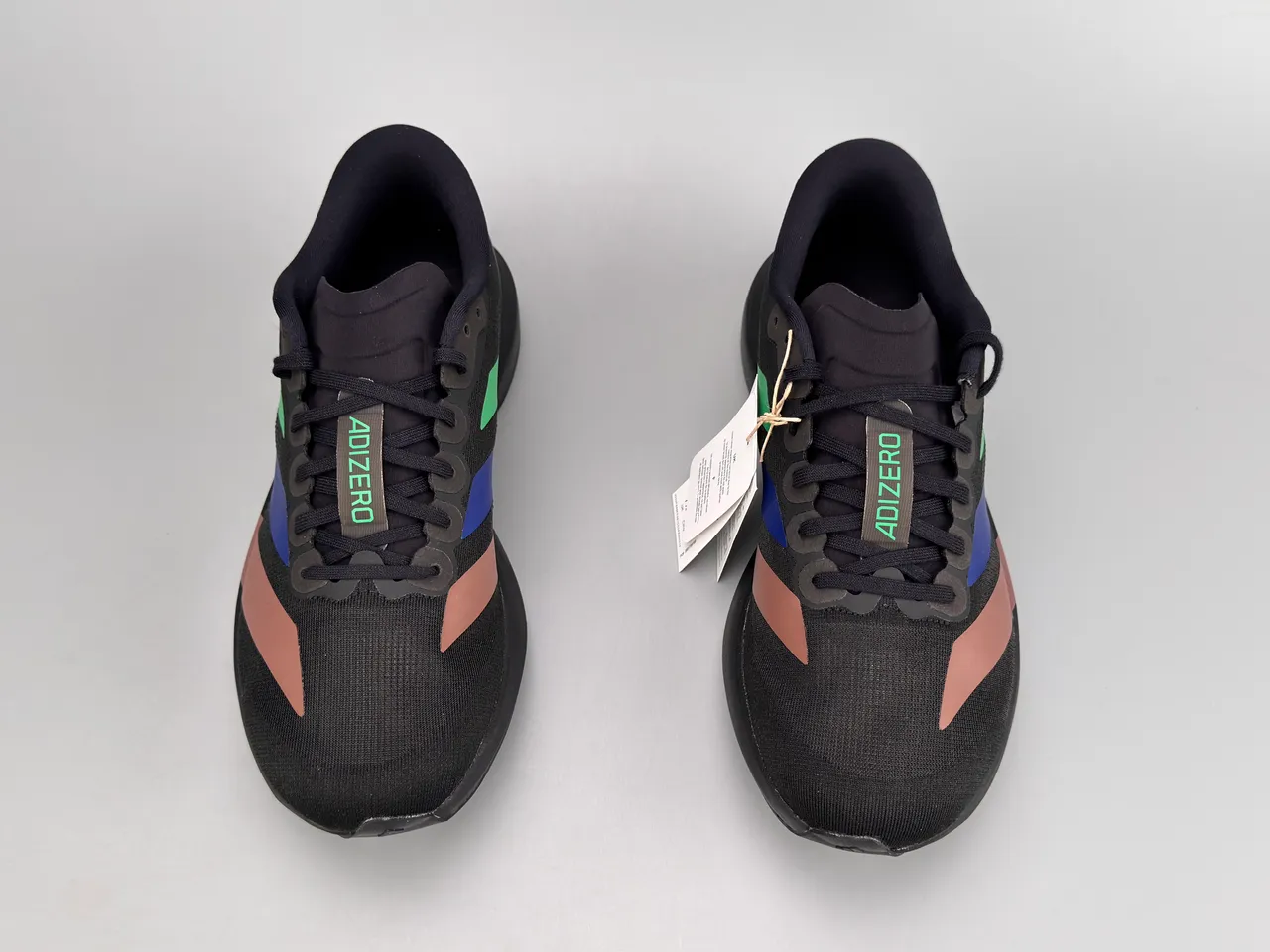 Adidas Adizero Evo SL Black Rose Gold Blue Green Tênis de corrida 7