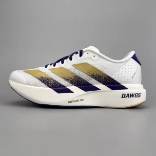 Adidas Adizero Evo SL सफेद बैंगनी सोने की रनिंग जूते