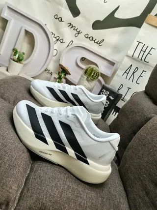 Adidas Adizero Prime White Black Running Shoes 7